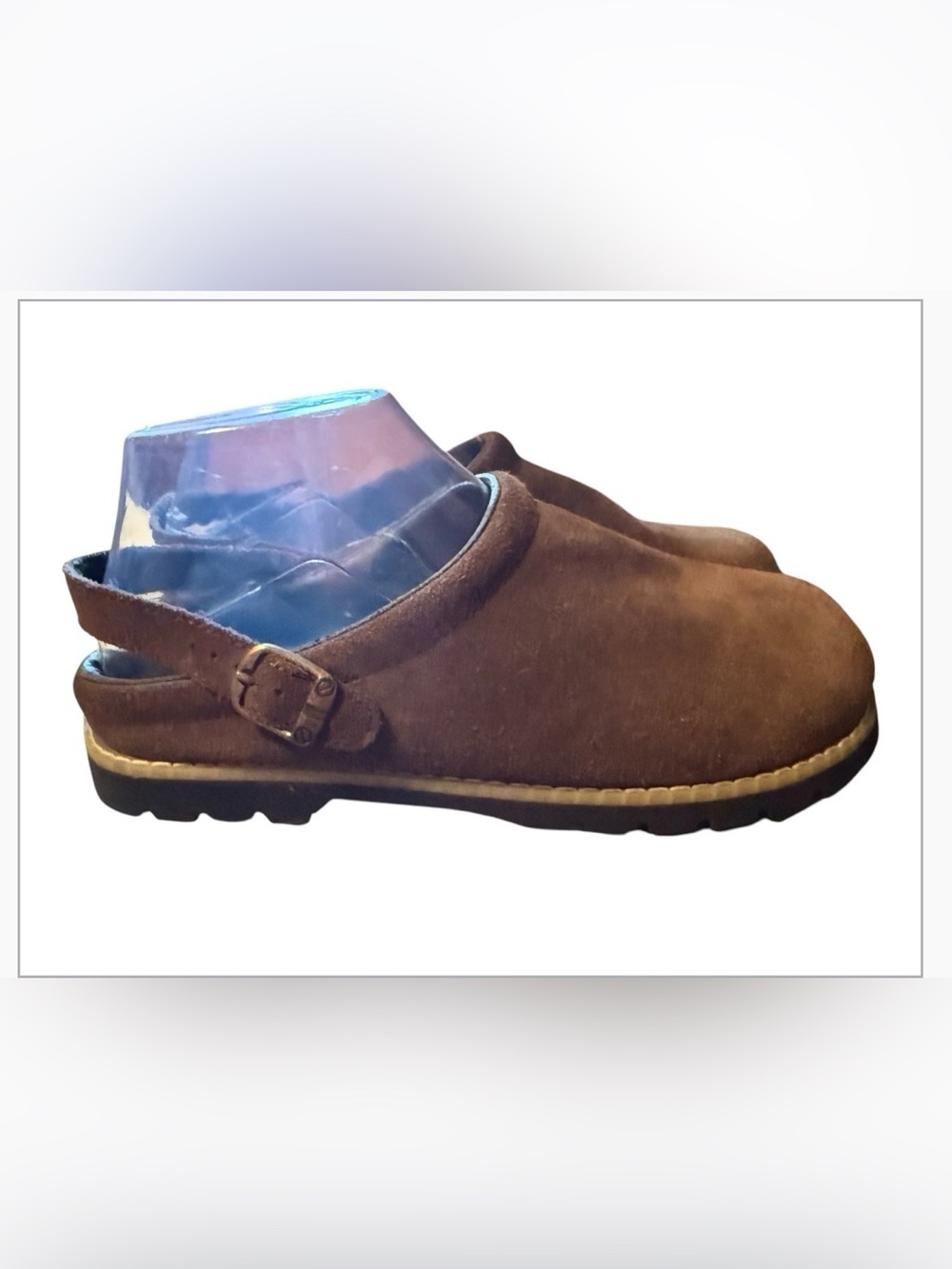 L'AMOUR Girl's Brown leather Suede Clogs
